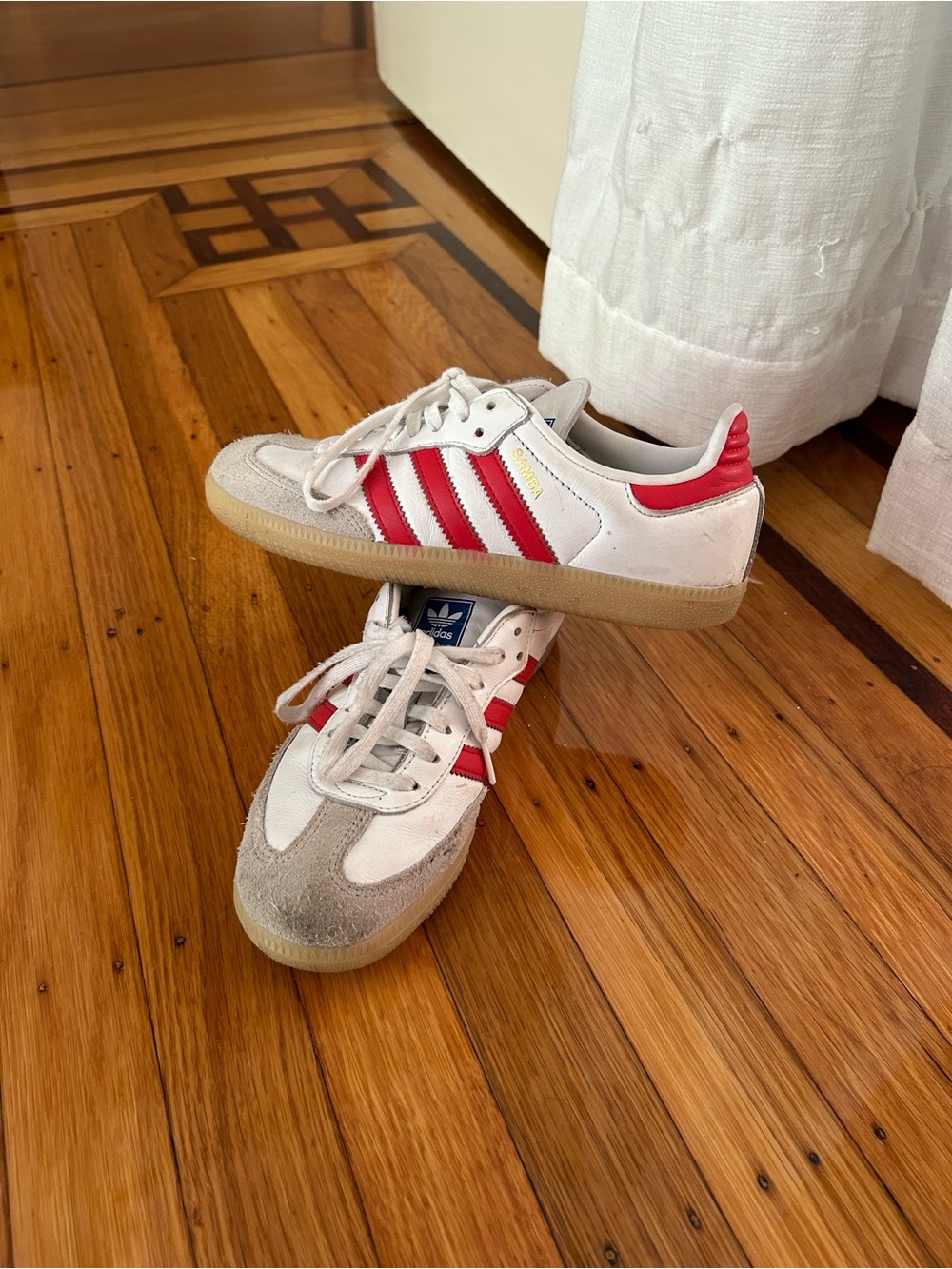 Adidas Red & White Sambas